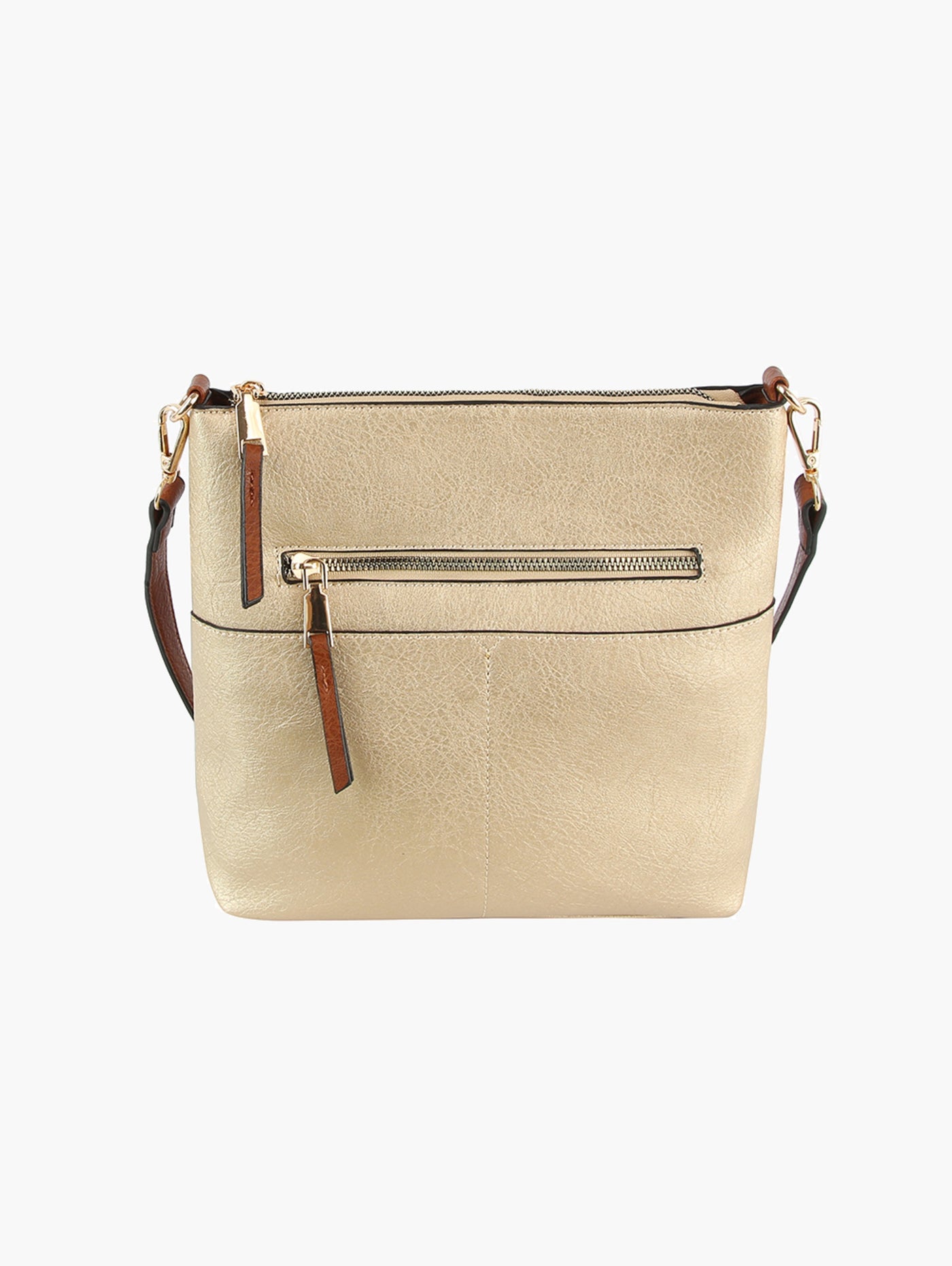 LQF038 Elina Zipper Front Crossbody Bag