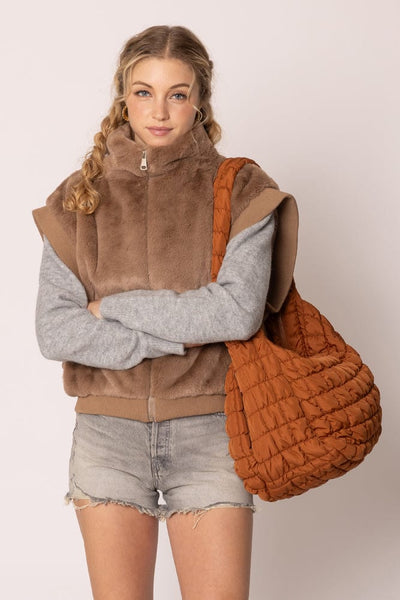 QBS320125 Cora Quilted Puffer Tote