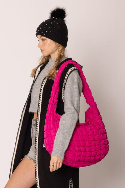 QBS320125 Cora Quilted Puffer Tote