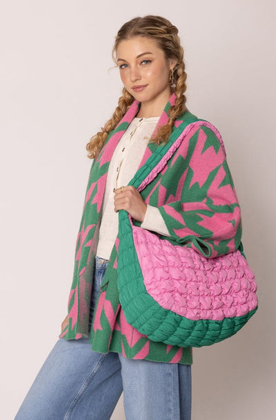 QBS320125 Cora Quilted Puffer Tote