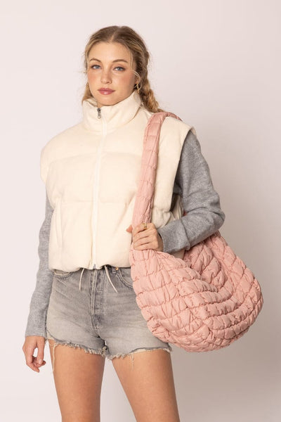 QBS320125 Cora Quilted Puffer Tote