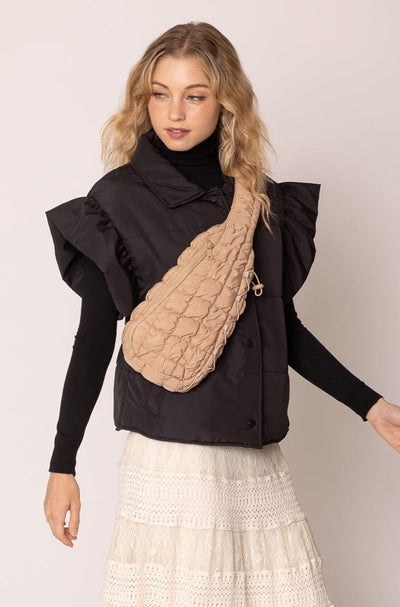 QBS410088 Brielle Quilted Puffer Sling Bag