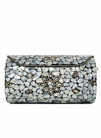 BGAIN89 Ami Mosaic Clutch With Chain Strap - MiMi Wholesale