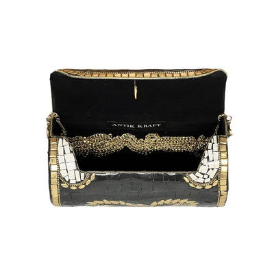 BGAIN89 Ami Mosaic Clutch With Chain Strap - MiMi Wholesale