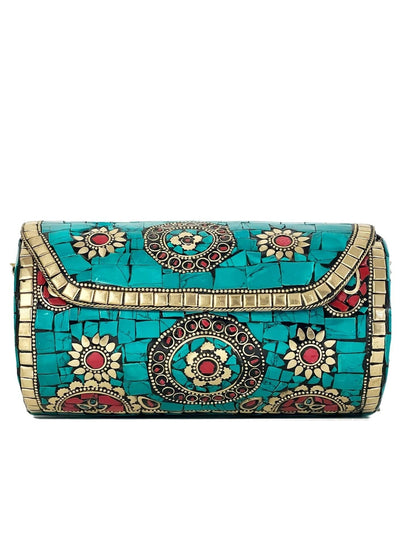 BGAIN89 Ami Mosaic Clutch With Chain Strap - MiMi Wholesale