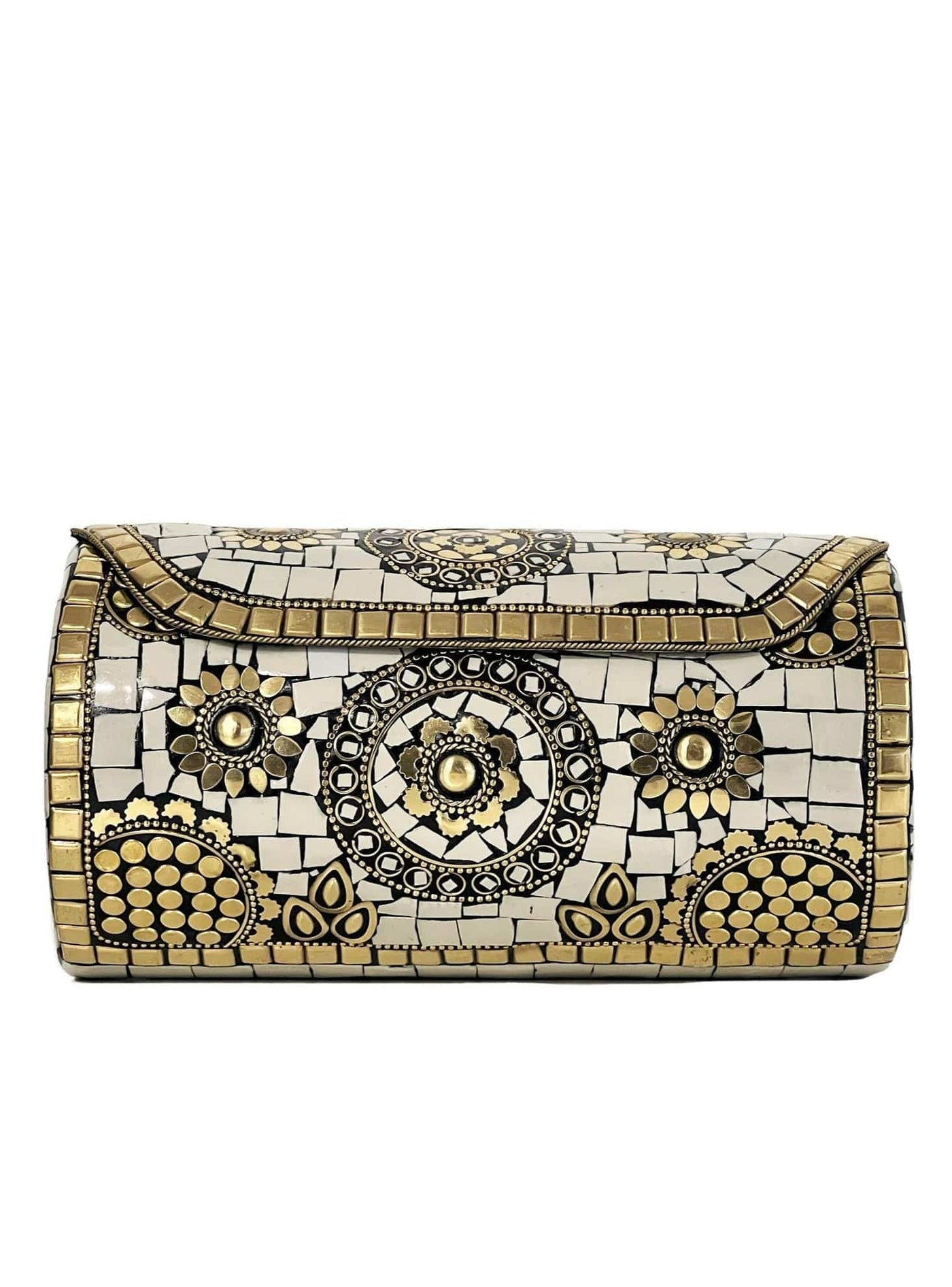 BGAIN89 Ami Mosaic Clutch With Chain Strap - MiMi Wholesale