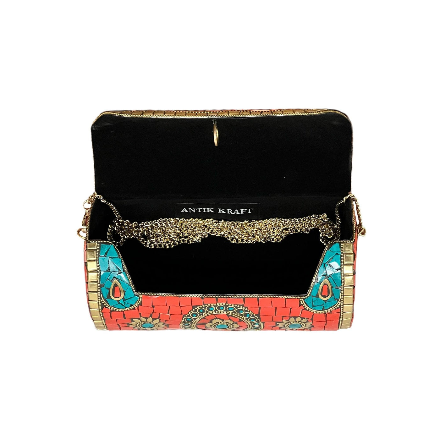 BGAIN89 Ami Mosaic Clutch With Chain Strap - MiMi Wholesale