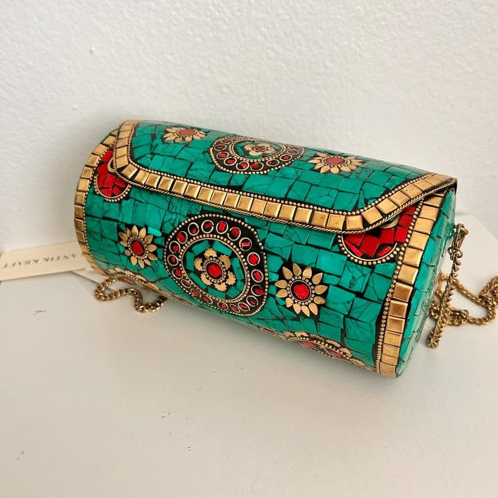 BGAIN89 Ami Mosaic Clutch With Chain Strap - MiMi Wholesale