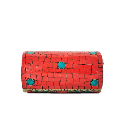 BGAIN89 Ami Mosaic Clutch With Chain Strap - MiMi Wholesale