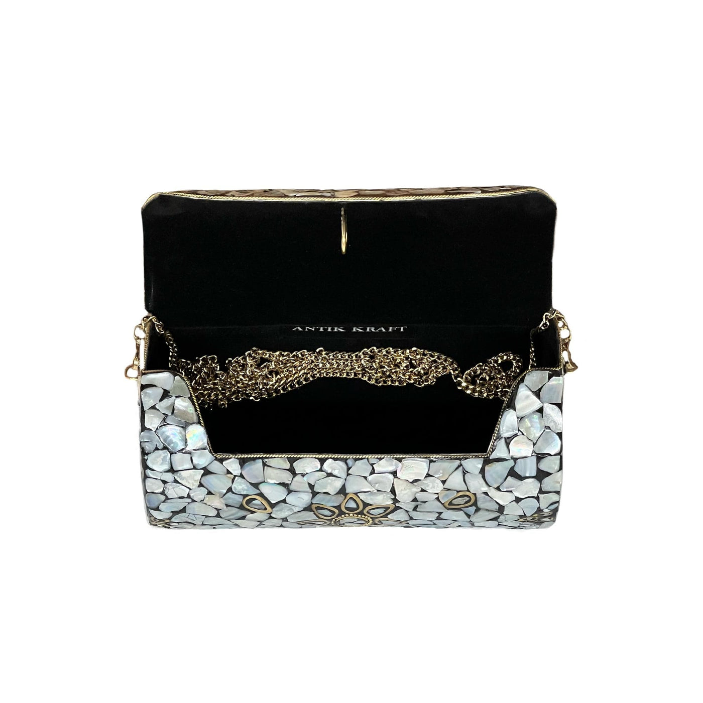 BGAIN89 Ami Mosaic Clutch With Chain Strap - MiMi Wholesale