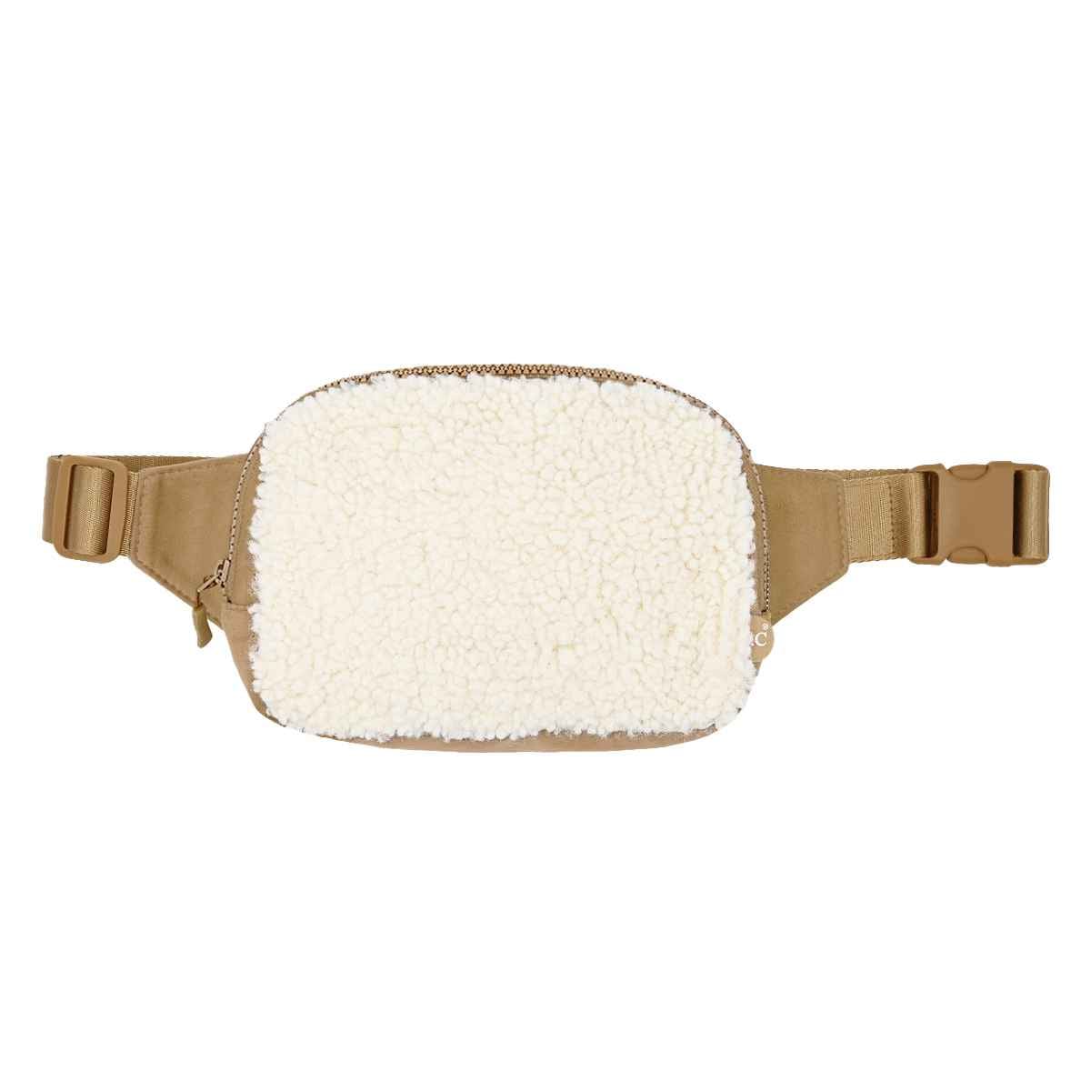 BGS4506 Lisa Sherpa & Suede Fanny Pack - MiMi Wholesale