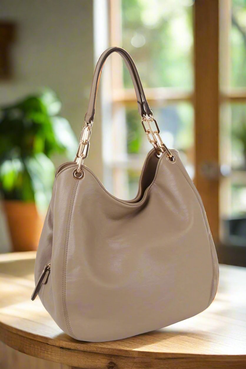 CJF143 Three Compartment Hobo Tote Bag - MiMi Wholesale