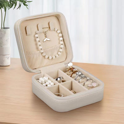 EG10268 Zip Around Square Jewelry Box - MiMi Wholesale