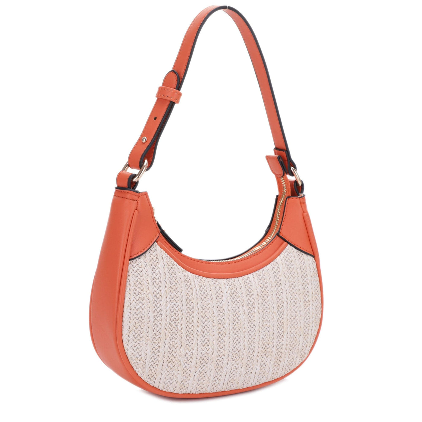 EJ601058 Essie Rounded Straw Shoulder Bag - MiMi Wholesale