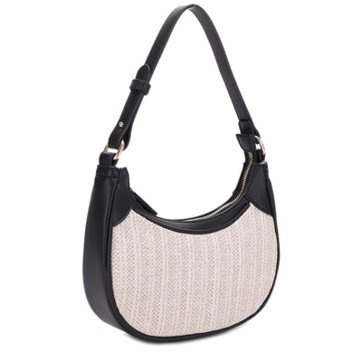 EJ601058 Essie Rounded Straw Shoulder Bag - MiMi Wholesale