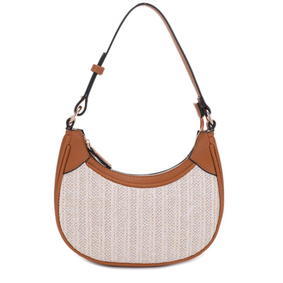 EJ601058 Essie Rounded Straw Shoulder Bag - MiMi Wholesale