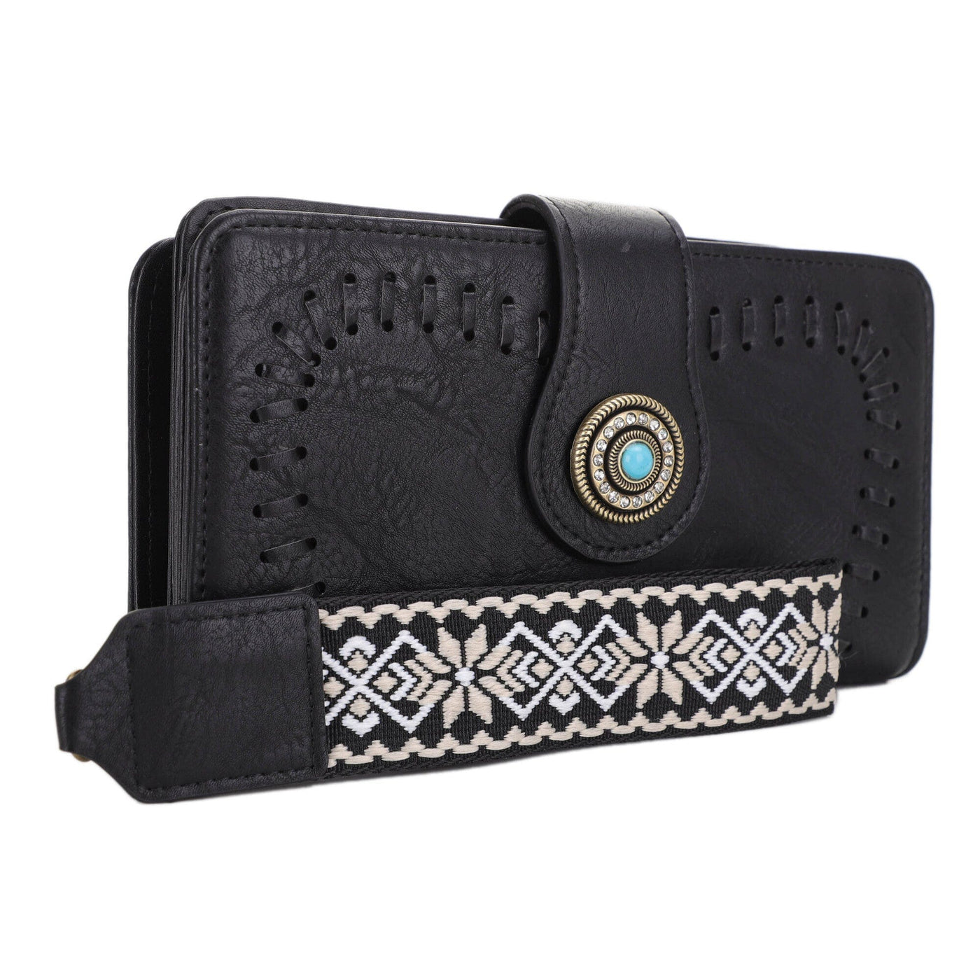 ES60166 Dolly Western Wallet With Boho Wristlet Strap - MiMi Wholesale