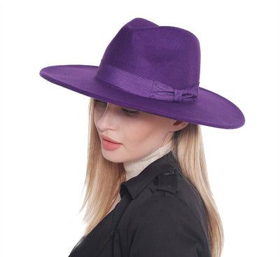 H3041 Fedora Brim Ribbon Band Hat