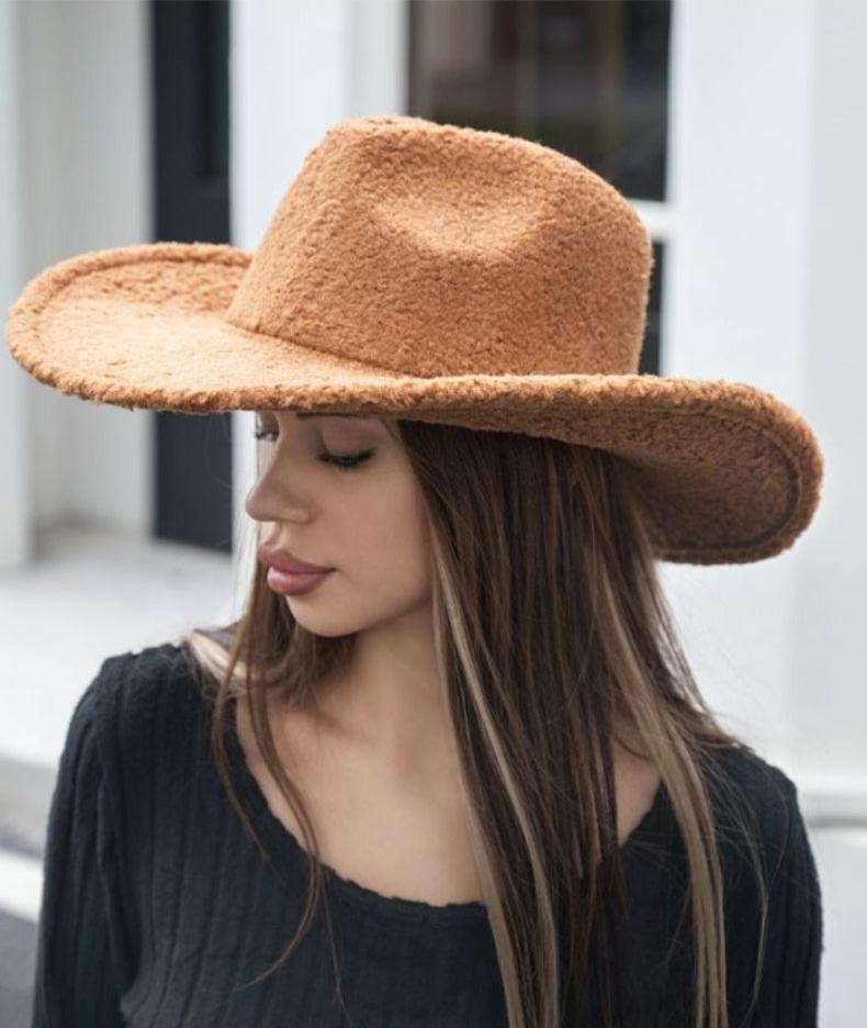 H3443 Fleece Cowboy Hat - MiMi Wholesale