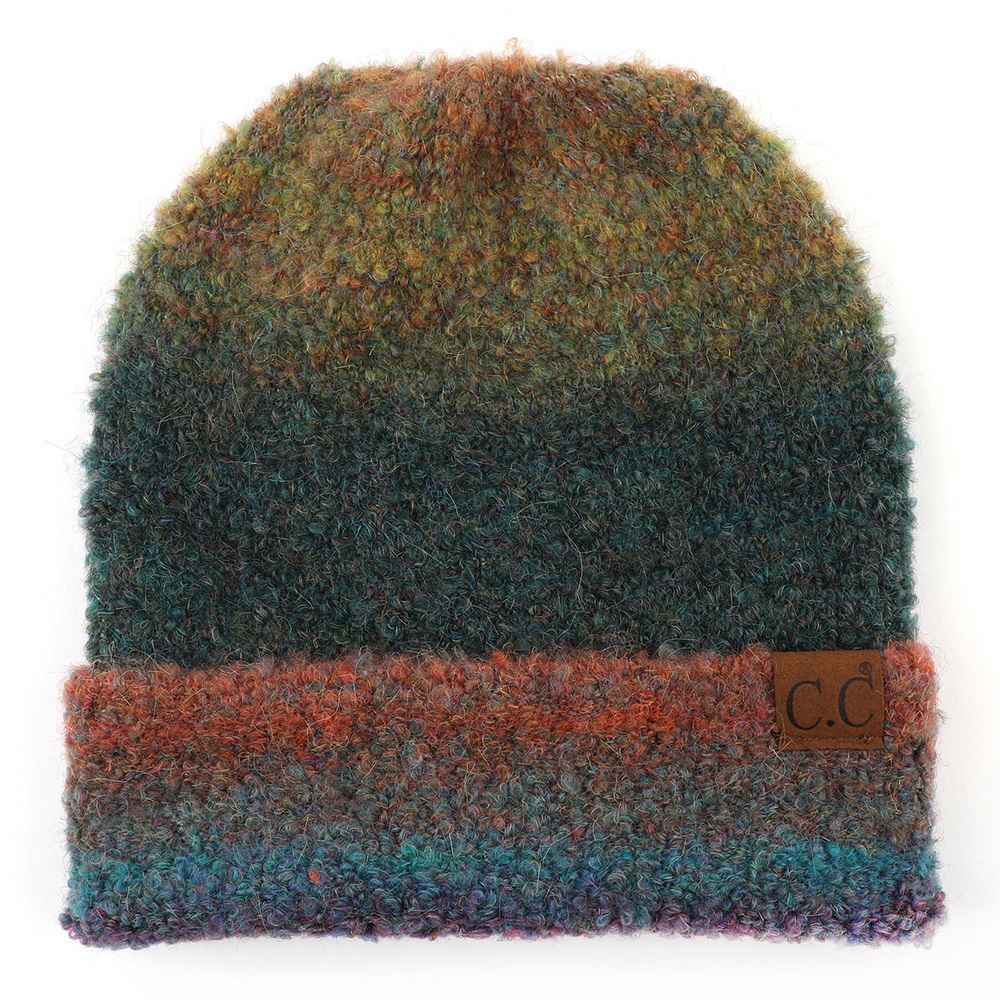 HAT2082 Multi Color Slouchy Mohair Beanie - MiMi Wholesale