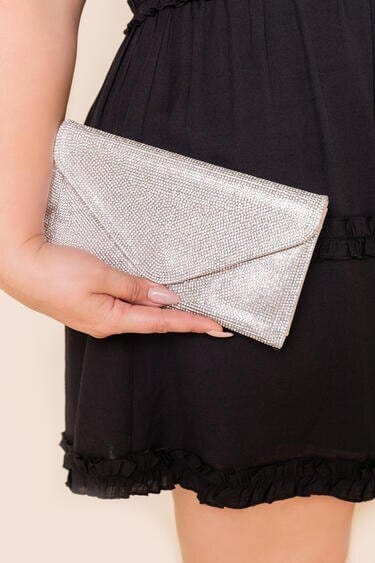 HD2521 Rhinestone Embellished Envelope Clutch - MiMi Wholesale