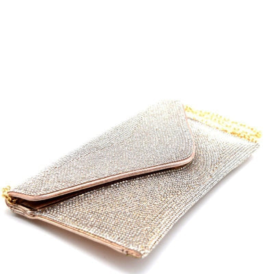 HD2521 Rhinestone Embellished Envelope Clutch - MiMi Wholesale