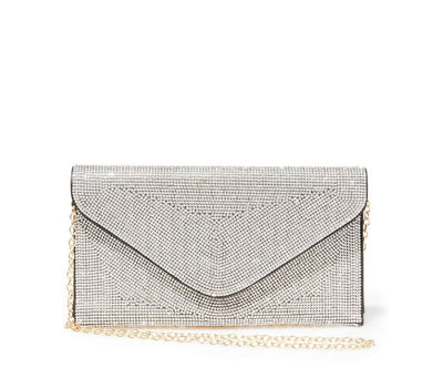 HD2521 Rhinestone Embellished Envelope Clutch - MiMi Wholesale