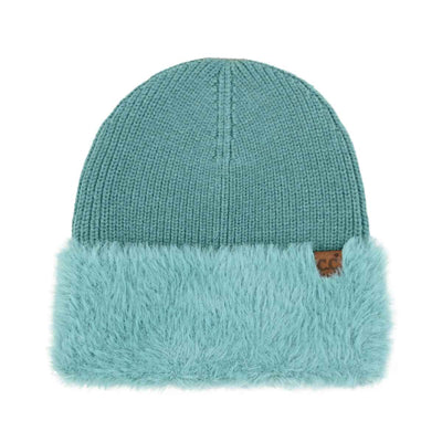 HTE0105 Faux Fur Cuff Beanie - MiMi Wholesale