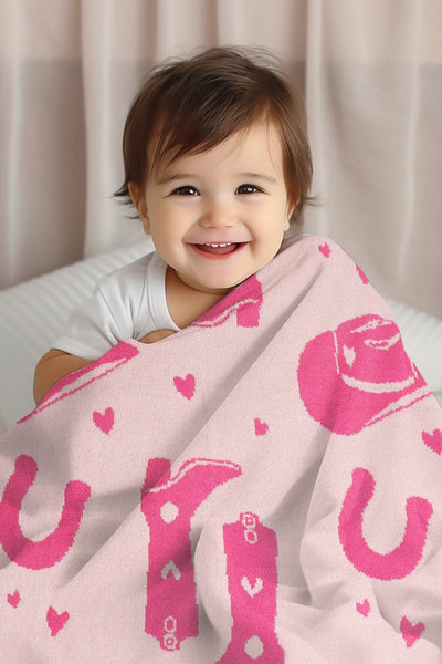 JCL6030K Super Lux Children's Cowgirl/Cowboy Blanket - MiMi Wholesale