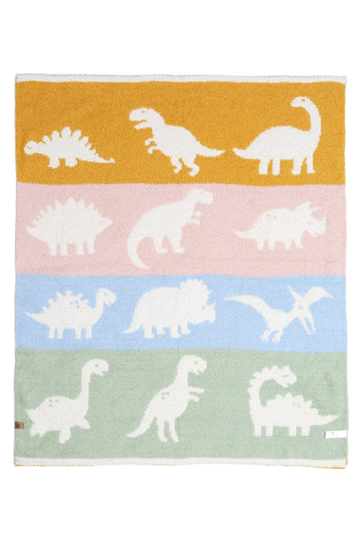 JCL6038K Super Lux Children's Multicolor Dinosaur Blanket - MiMi Wholesale