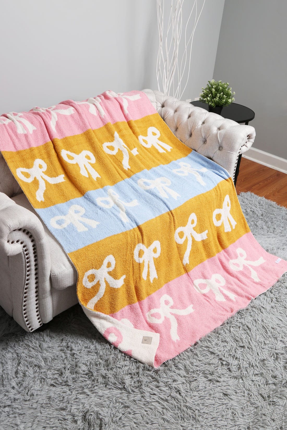 JCL6046 Super Lux Multi Color Ribbon Blanket - MiMi Wholesale