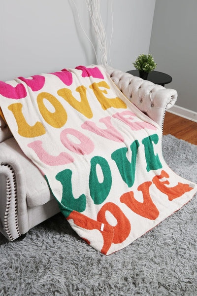 JCL6048 Super Lux Multicolor Love Blanket - MiMi Wholesale