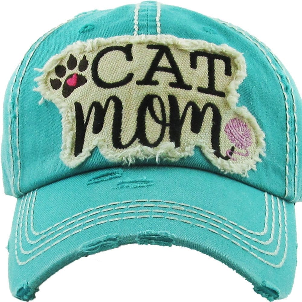 KBV1260 "Cat Mom" Vintage Wash Cap - MiMi Wholesale