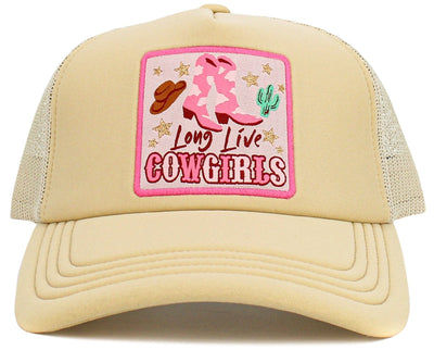 KBV1584 Long Live Cowgirls Meshback 5 Panel Ballcap - MiMi Wholesale