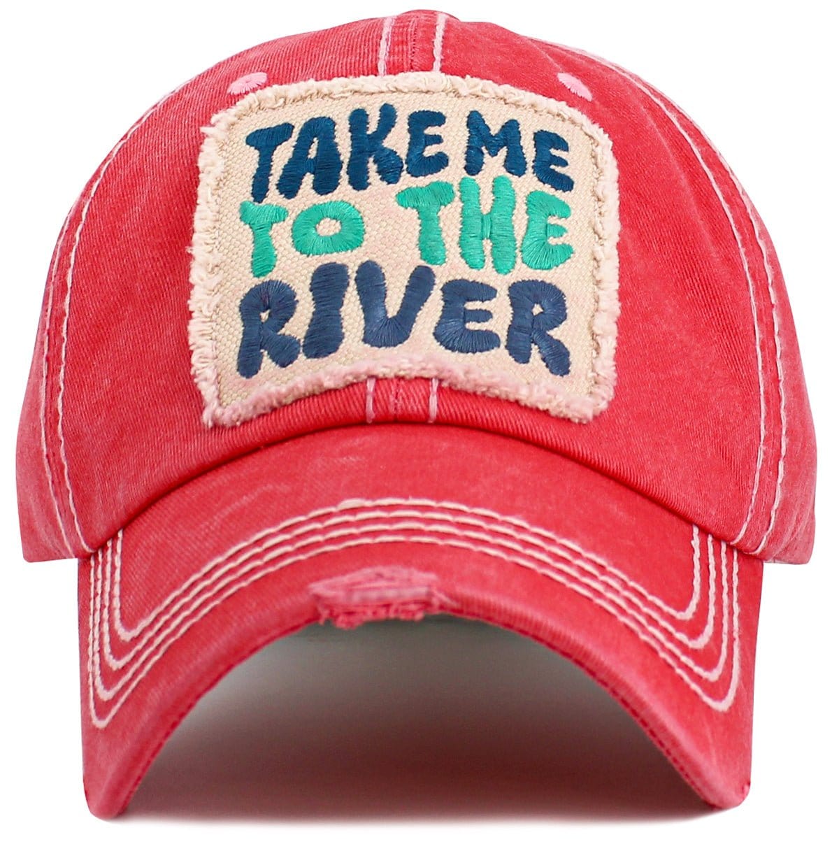 KBV1604 "Take Me To The River" Vintage Washed Baseball Cap - MiMi Wholesale