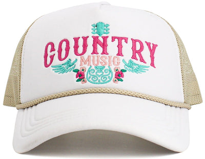 KBV1607 "Country Music" Vintage Washed Baseball Cap - MiMi Wholesale