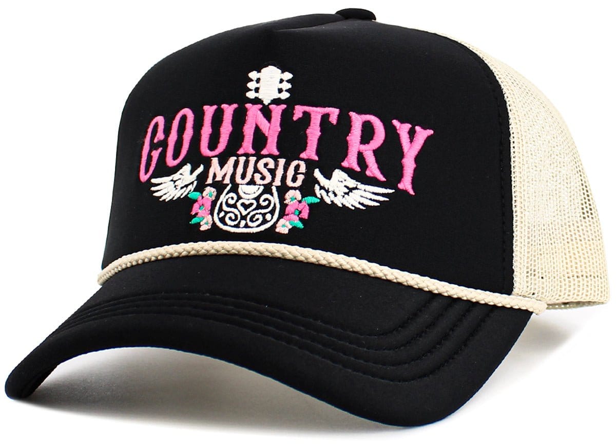 KBV1607 "Country Music" Vintage Washed Baseball Cap - MiMi Wholesale