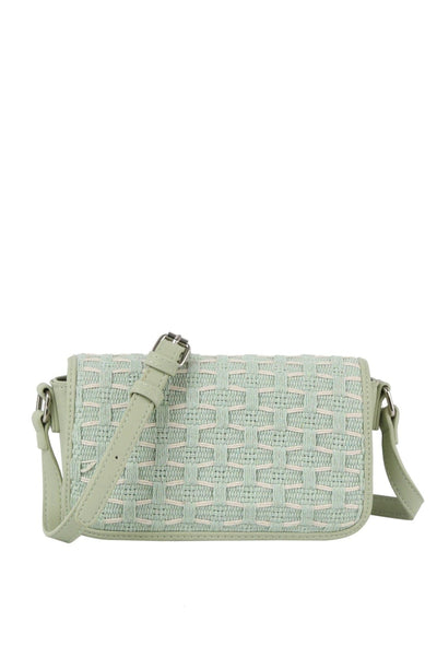 LE0345 Rose Honeycomb Woven Crossbody Bag - MiMi Wholesale