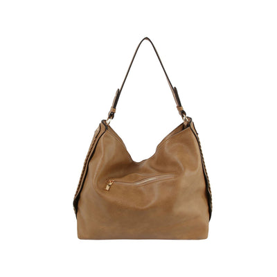 LH113Z Braided Side Detail Hobo Bag - MiMi Wholesale