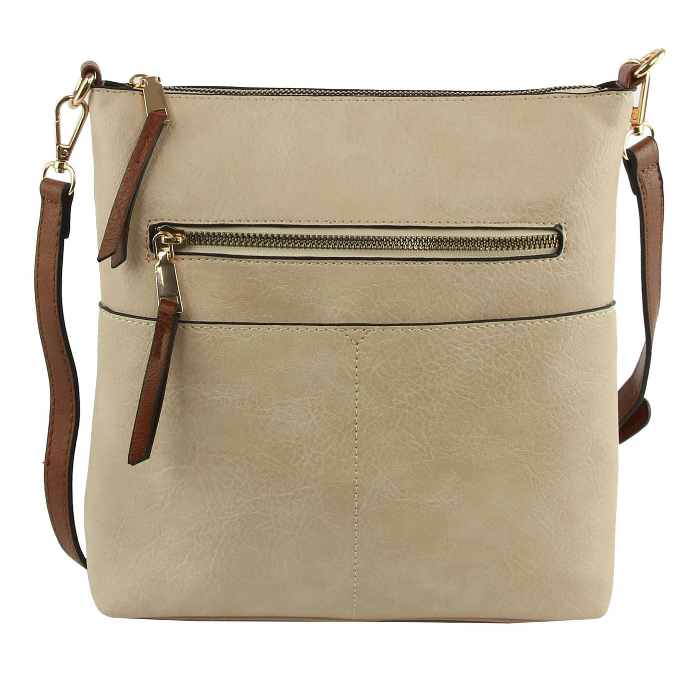 LQF038 Elina Zipper Front Crossbody Bag