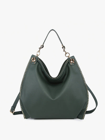 M2576 Carly Studded Hobo/Crossbody Bag - MiMi Wholesale