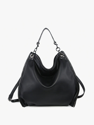 M2576 Carly Studded Hobo/Crossbody Bag - MiMi Wholesale