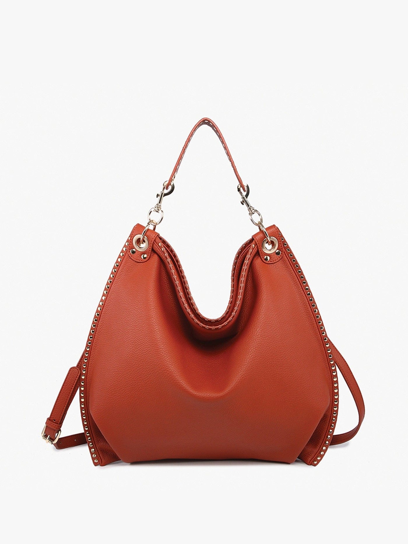 M2576 Carly Studded Hobo/Crossbody Bag - MiMi Wholesale