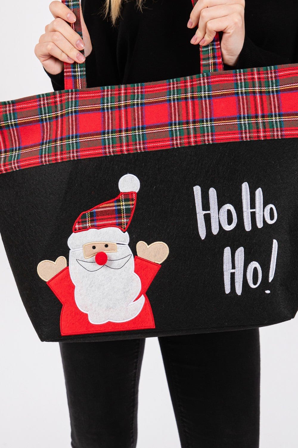 MB0263 Ho Ho Ho Santa Christmas Tote Bag - MiMi Wholesale