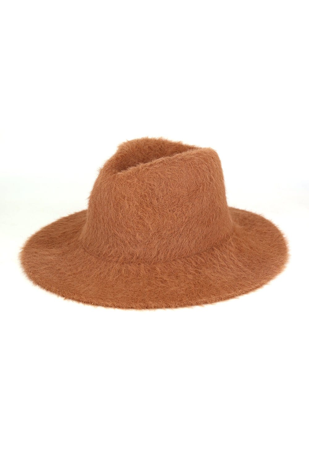 MH0172 Fuzzy Fedora Hat - MiMi Wholesale