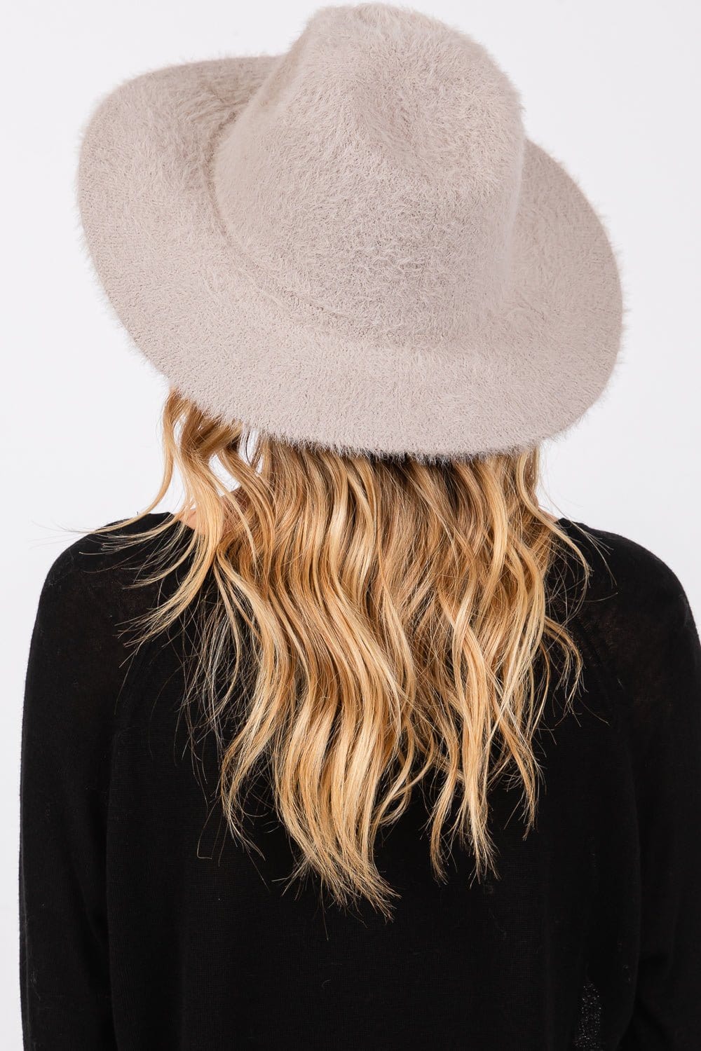 MH0172 Fuzzy Fedora Hat - MiMi Wholesale