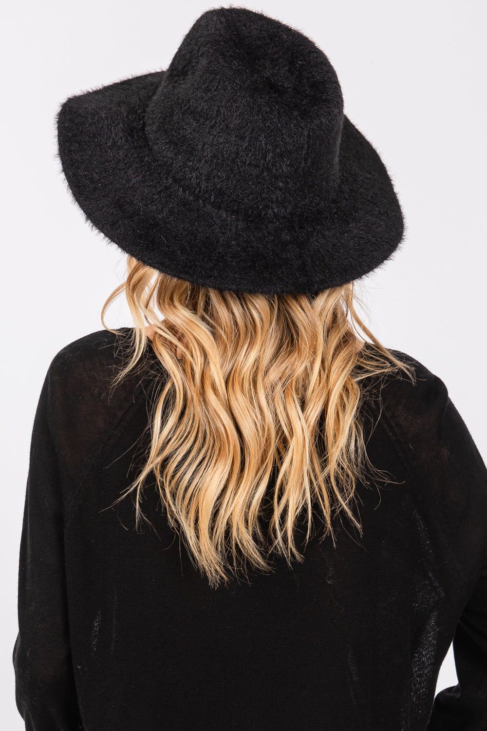 MH0172 Fuzzy Fedora Hat - MiMi Wholesale