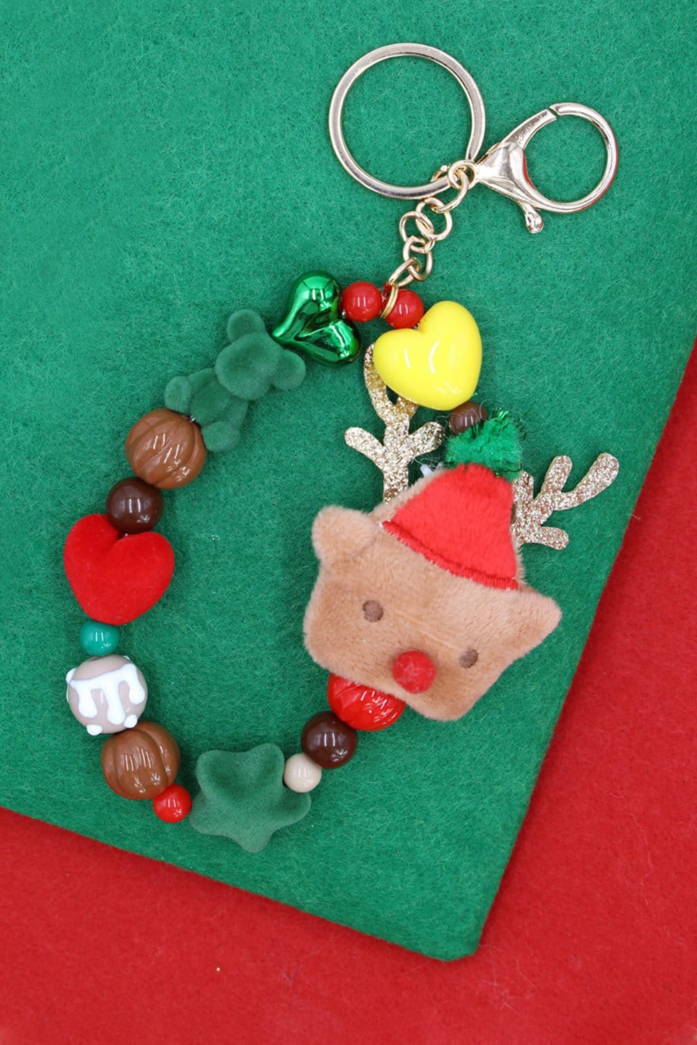 MK1012 Rudolph Reindeer Christmas Keychain Bracelet - MiMi Wholesale