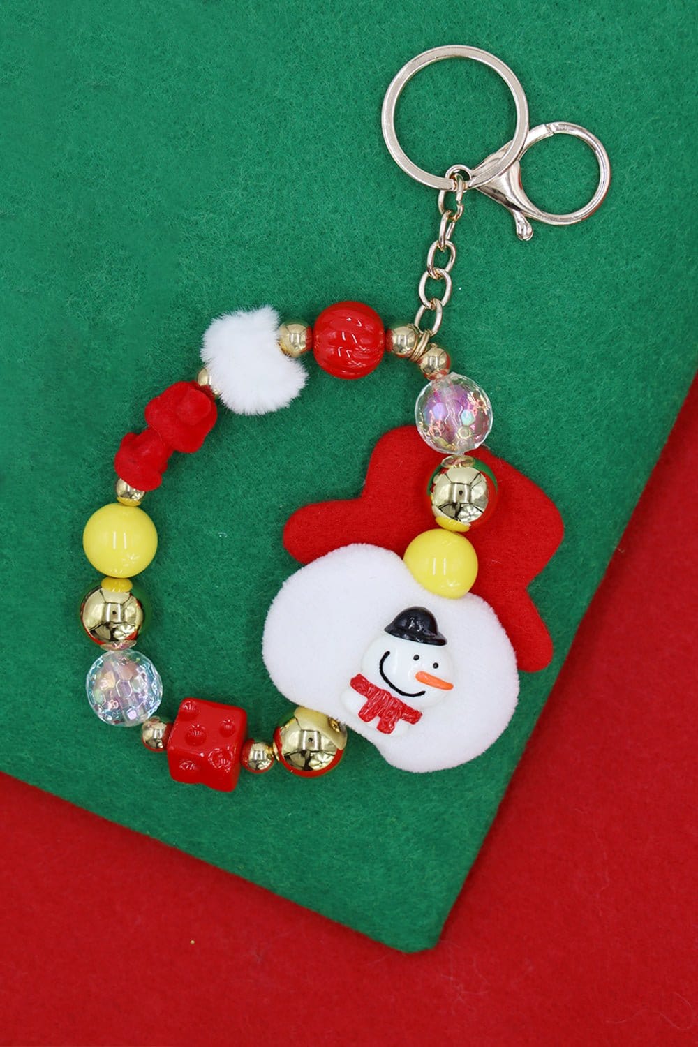 MK1013 Snowman Christmas Keychain Bracelet - MiMi Wholesale