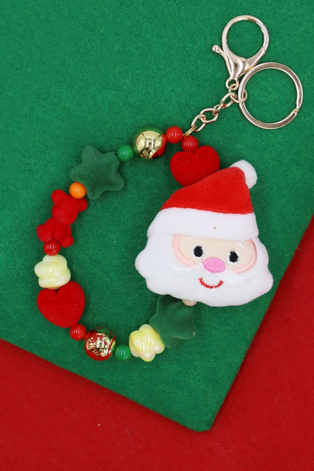 MK1014 Santa Claus Christmas Keychain Bracelet - MiMi Wholesale